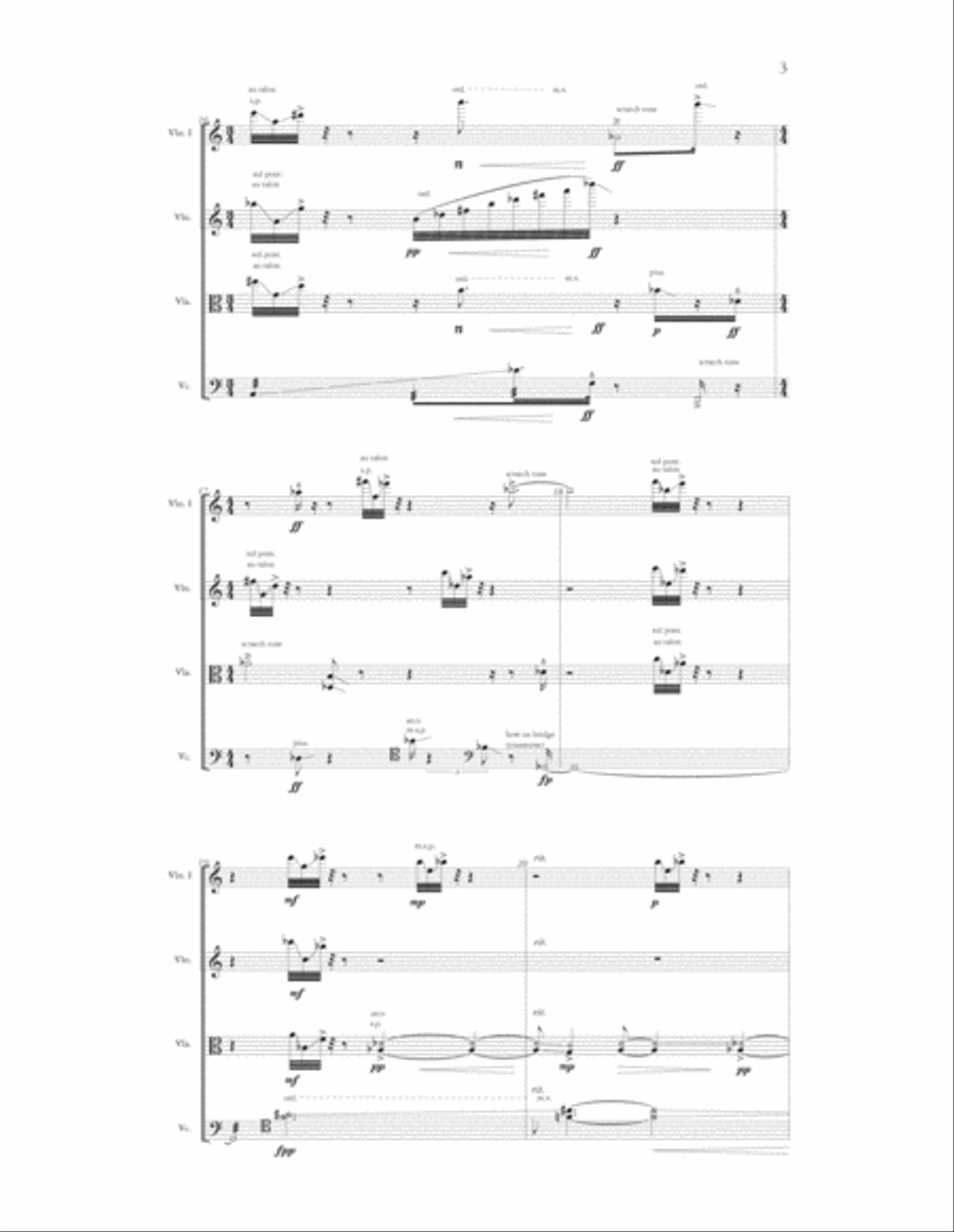 String Quartet 1.5: Experiments in Living String Quartet scores gallery preview page 4