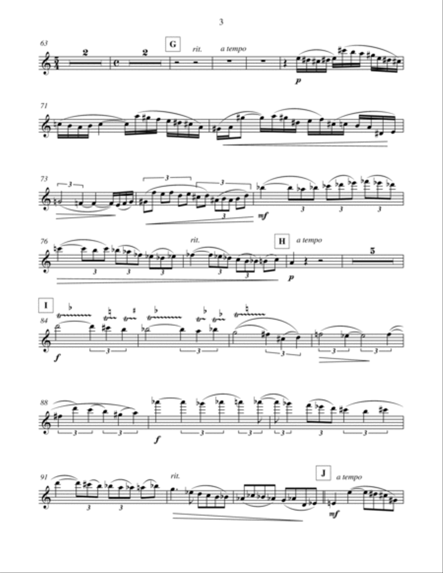 Reverie and Dance for flute and marimba-flute part Flute Solo scores gallery preview page 4