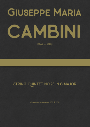 Cambini - String Quintet No.25 in F major