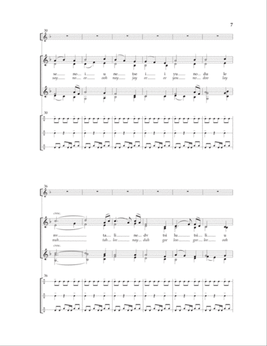 In Peace They Will Live (A Cherokee Hymn) SSAA scores gallery preview page 4