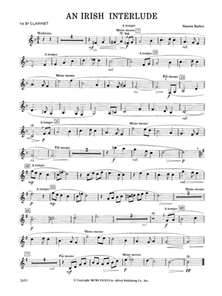 An Irish Interlude: 1st B-flat Clarinet