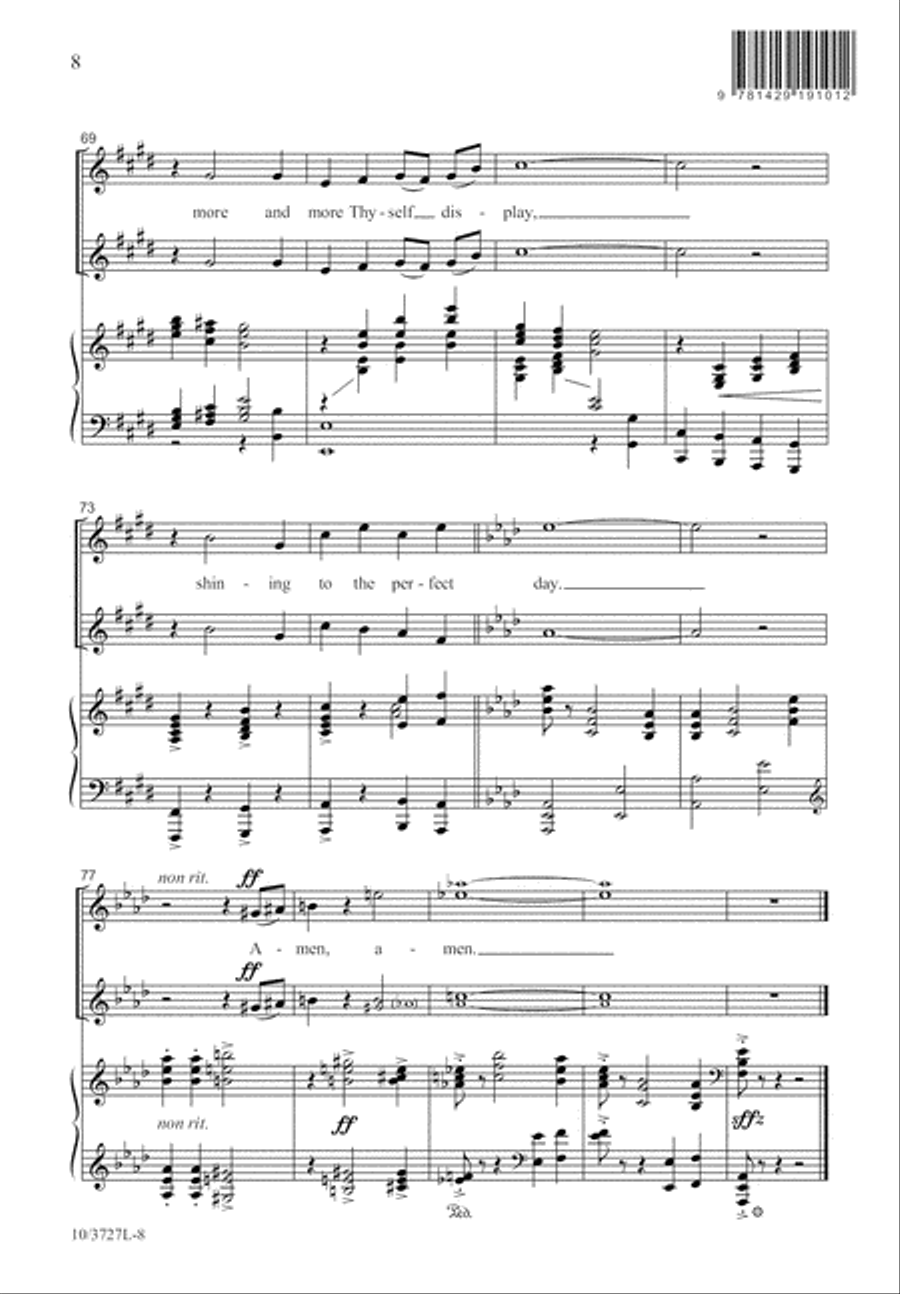 Christ, Whose Glory Fills the Skies 4-Part scores gallery preview page 9