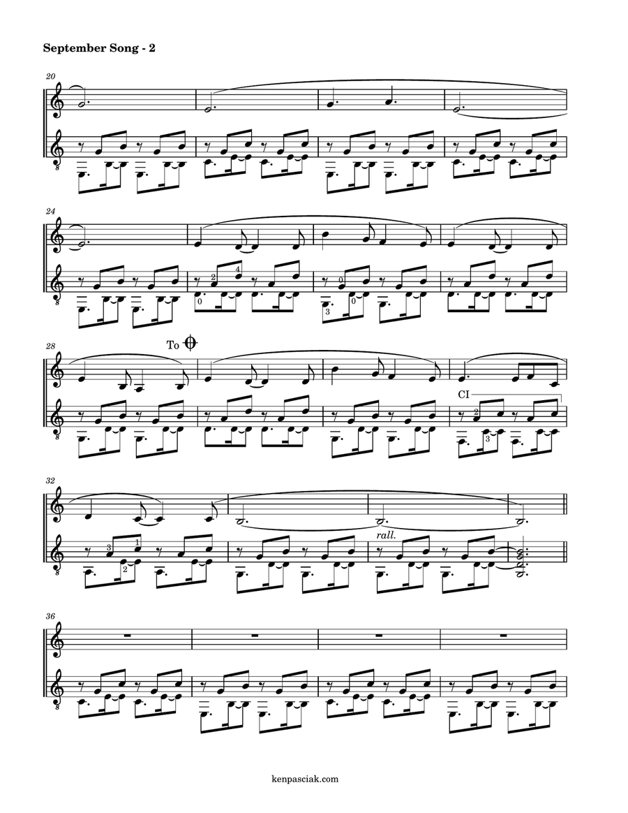 September Song String Duet scores gallery preview page 4