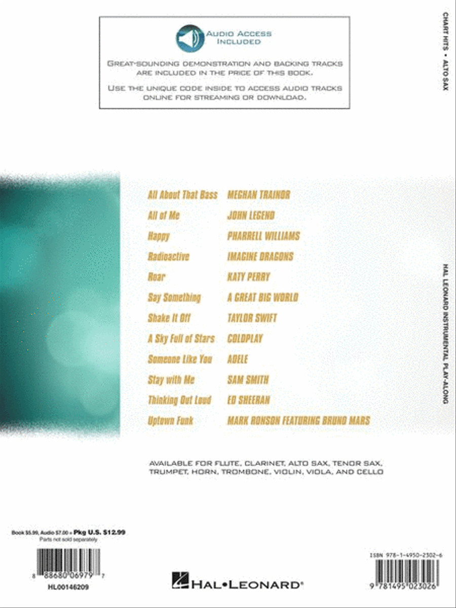 Chart Hits Alto Saxophone scores gallery preview page 7