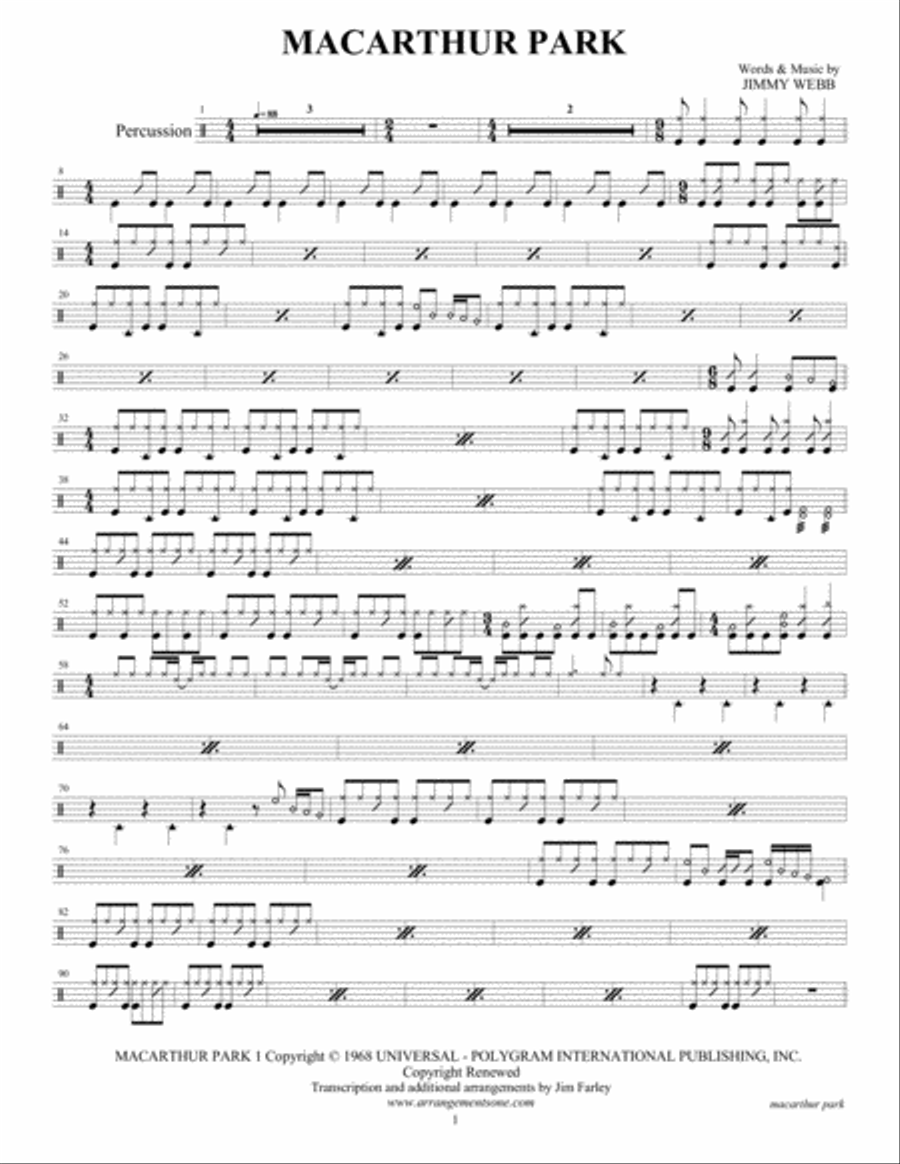 Macarthur Park Tenor Saxophone scores gallery preview page 2