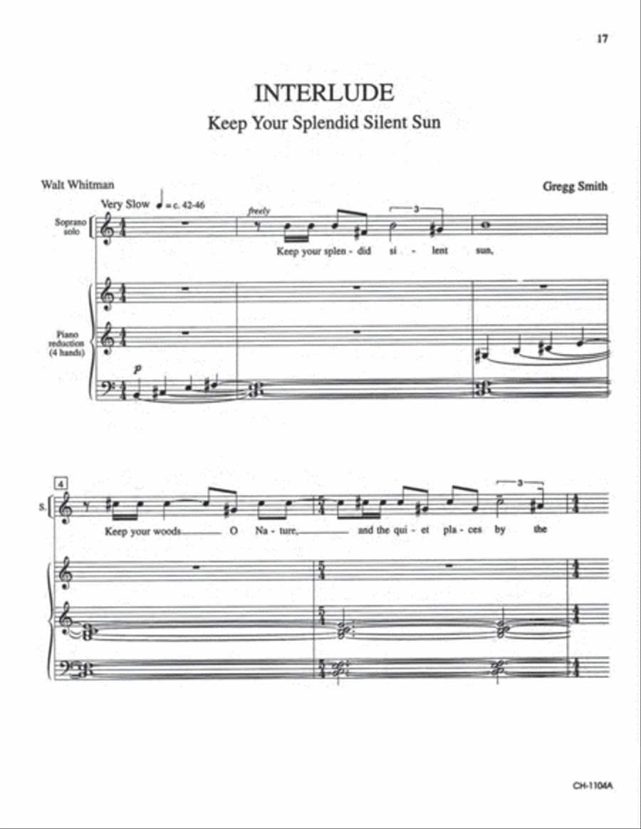 Two Whitman Songs Two Whitman Songs 4-Part scores gallery preview page 7