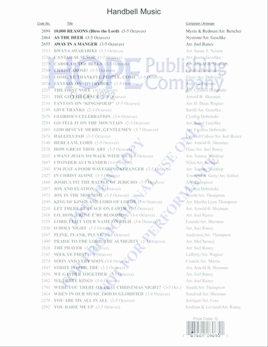 Word of Life, The-Handbell Part Choir scores gallery preview page 8