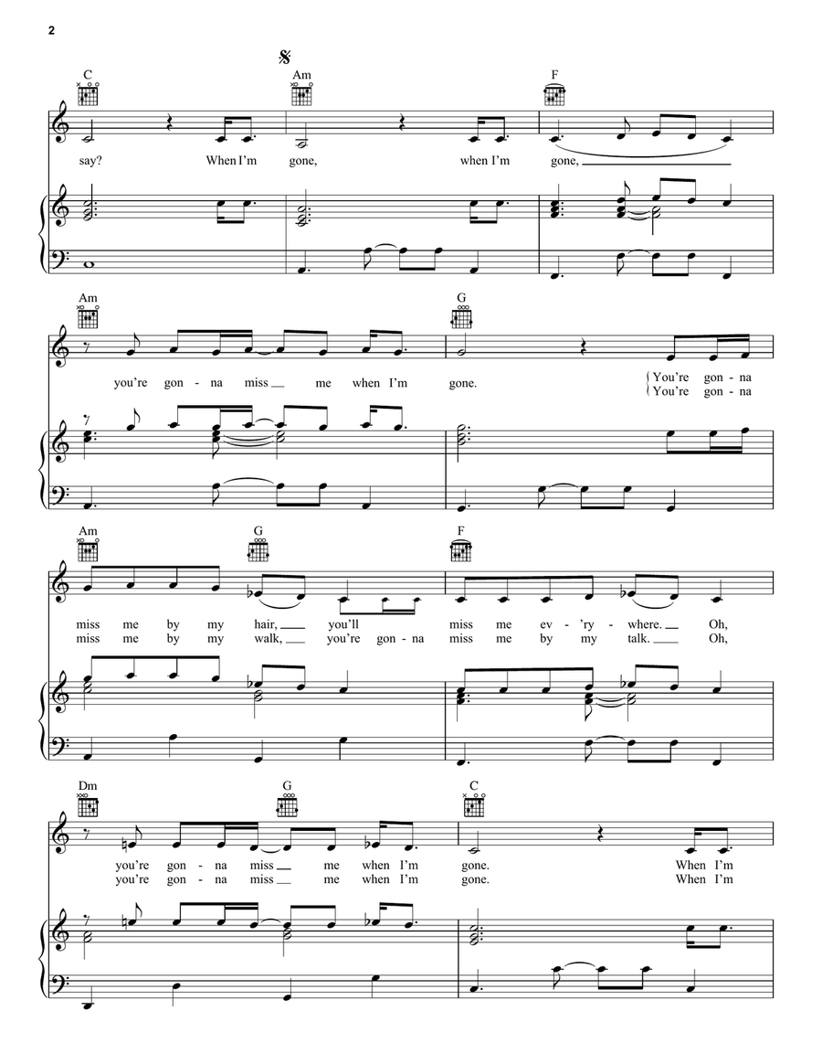 Cups (When I'm Gone) Acoustic Guitar scores gallery preview page 2