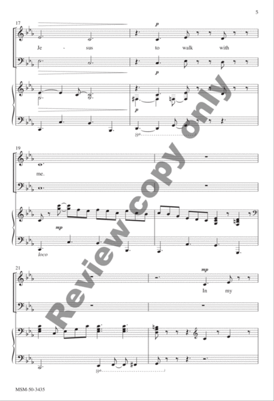 I Want Jesus to Walk with Me 3-Part scores gallery preview page 16