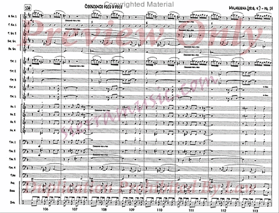 Malaguena Jazz Ensemble scores gallery preview page 15