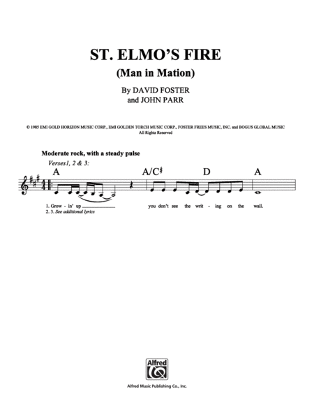 St. Elmo's Fire (Man In Motion)