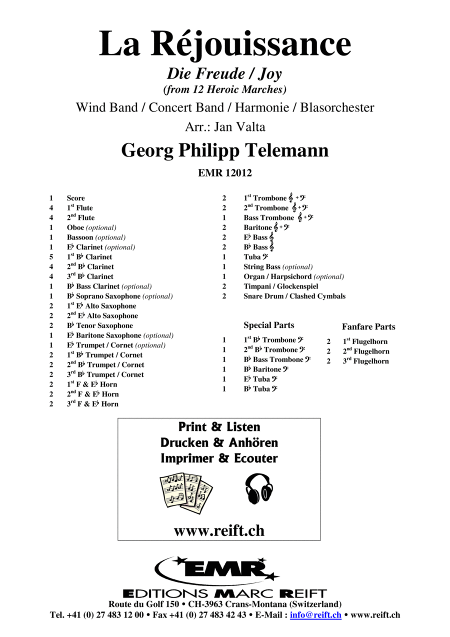 La Rejouissance Concert Band scores gallery preview page 1