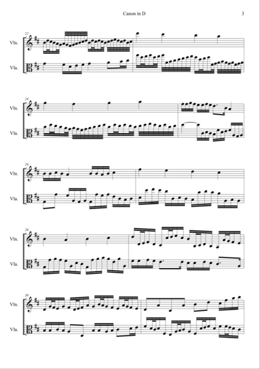 Canon in D (Hard Version) String Duet scores gallery preview page 3