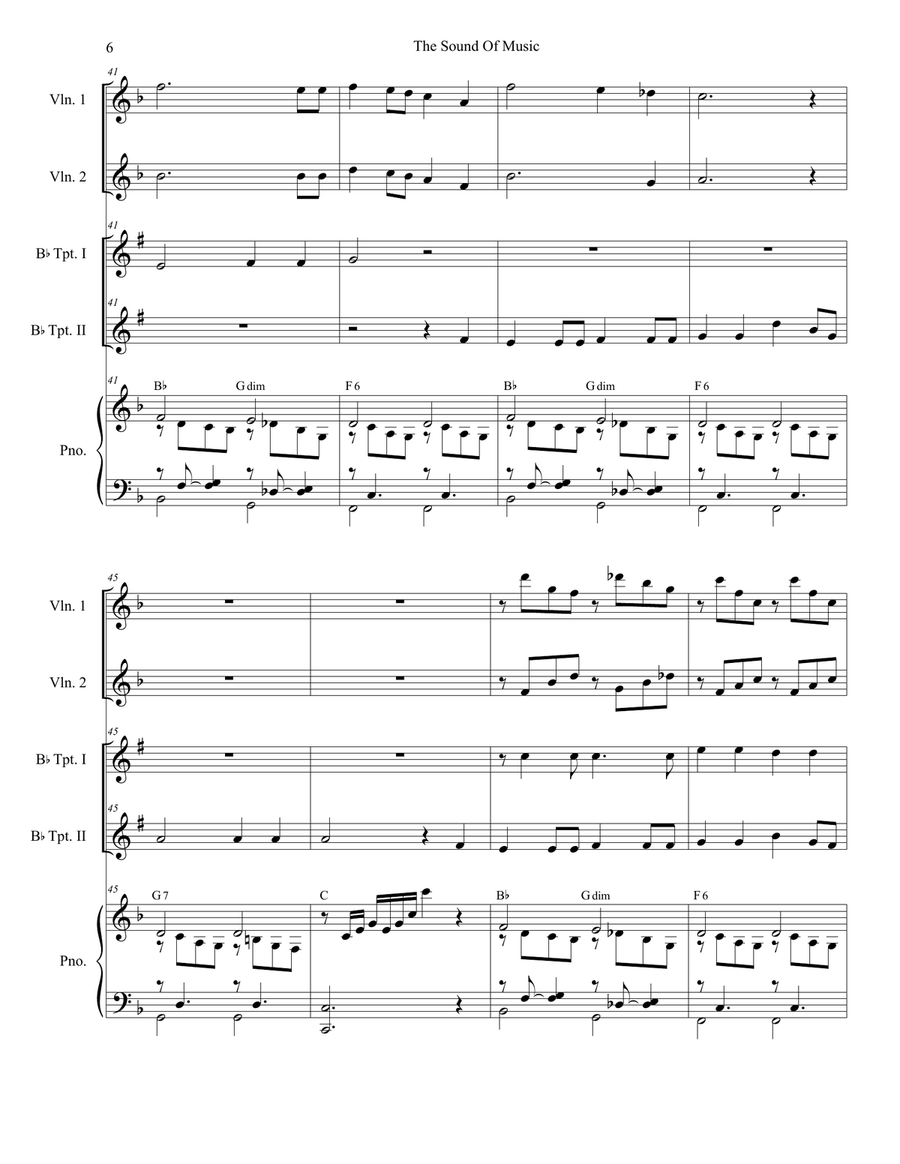The Sound Of Music Trumpet Duet scores gallery preview page 6
