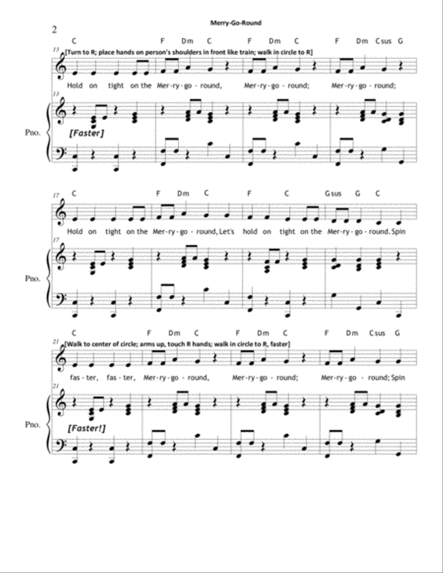 Merry-Go-Round Unison Choir scores gallery preview page 2