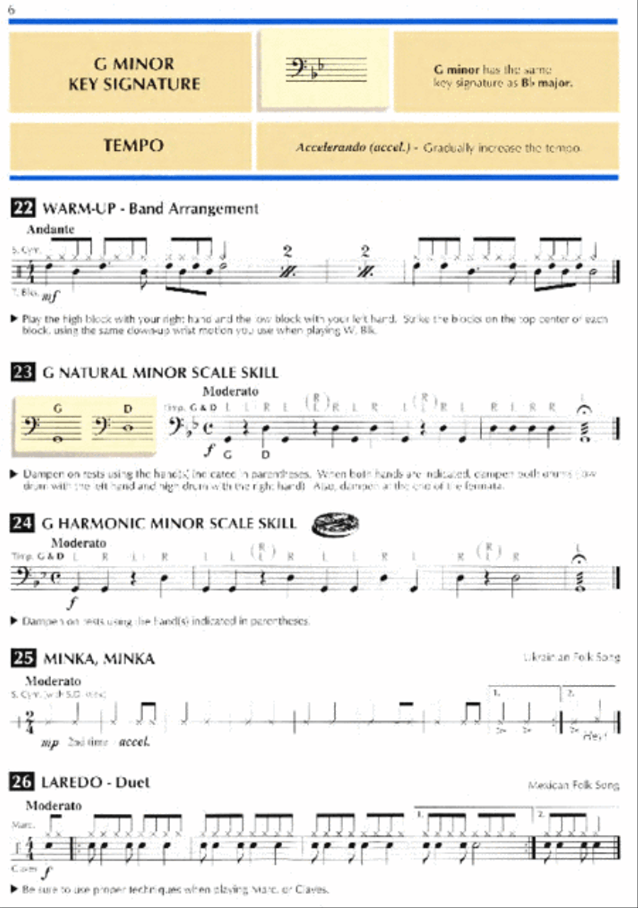 Standard of Excellence Enhanced Book 2, Timpani & Auxiliary Percussion Concert Band Methods scores gallery preview page 2