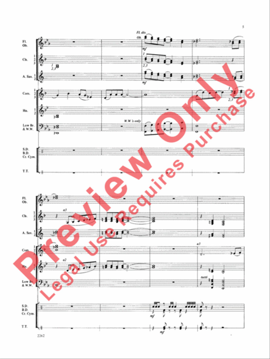 Wood County Celebration Concert Band scores gallery preview page 6