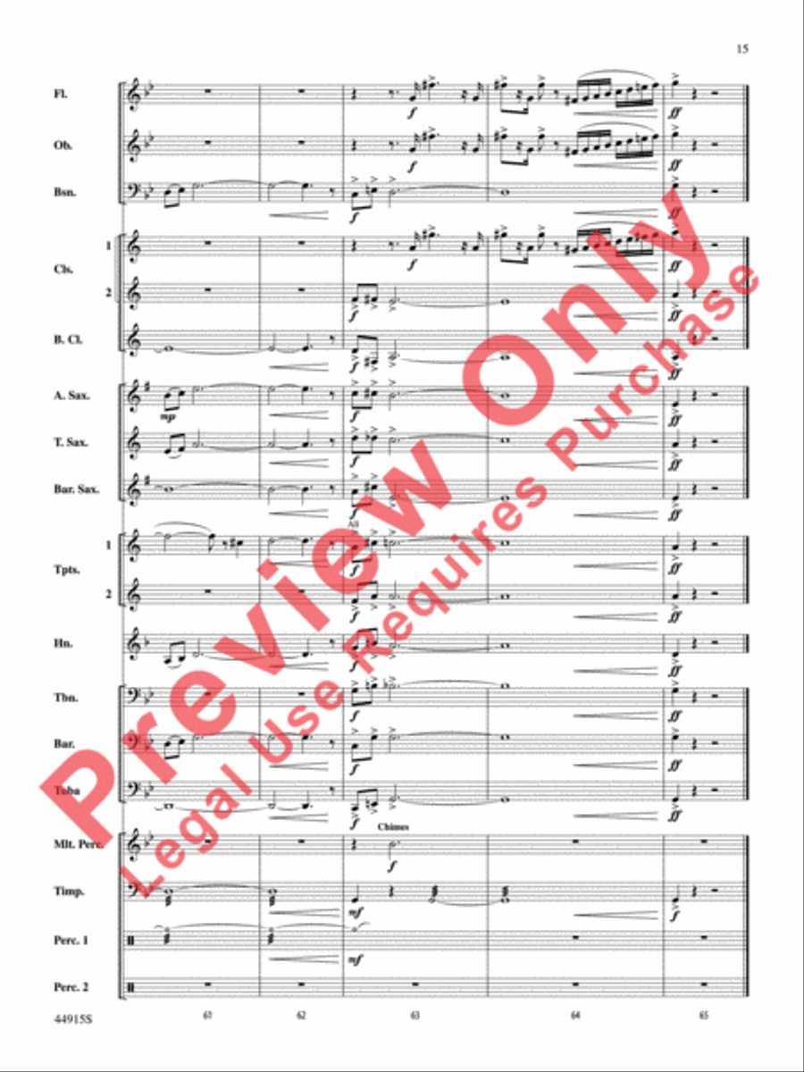Transylvanian Lullaby Concert Band scores gallery preview page 16