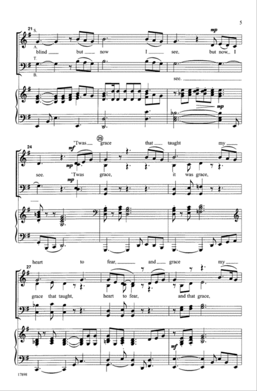 The Gospel of Grace 4-Part scores gallery preview page 5