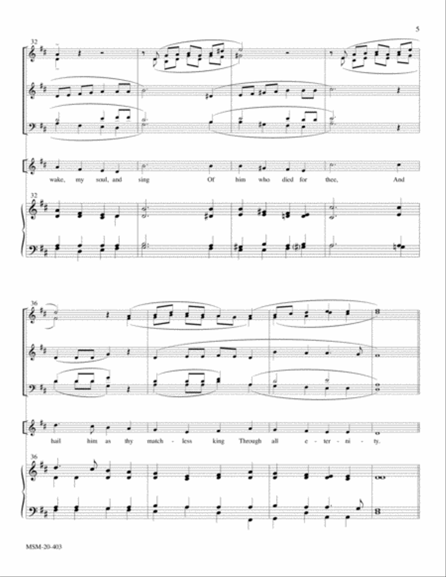 Crown Him with Many Crowns Choir scores gallery preview page 5