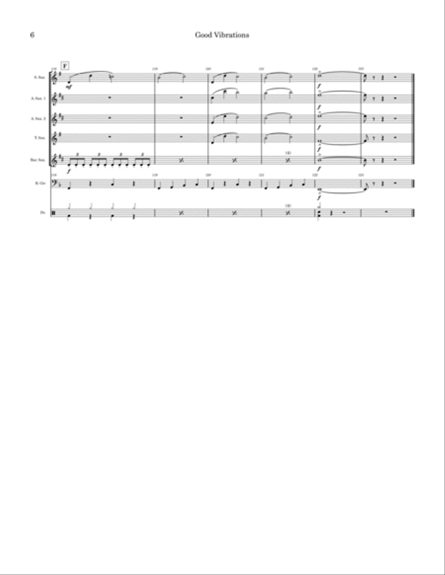 Good Vibrations Saxophone Quartet scores gallery preview page 6