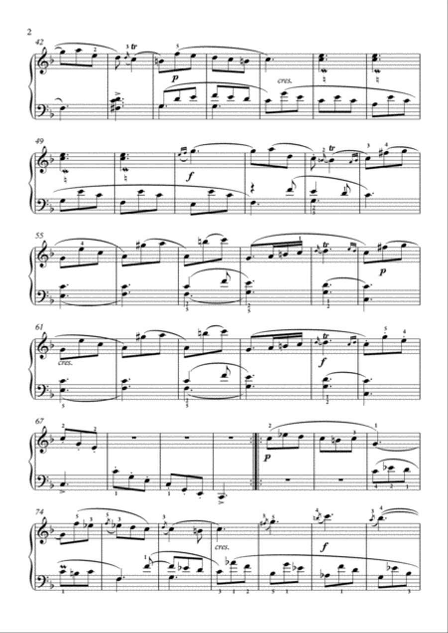 Scarlatti-Sonata in F-Major L.330 K.151(piano) Piano Solo scores gallery preview page 3