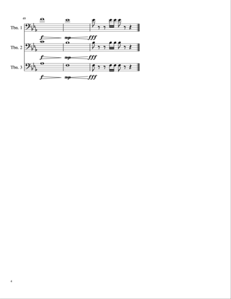 Yesterday's Trombone Brass Ensemble scores gallery preview page 4