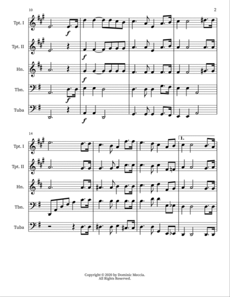 The Birthday Of A King Small Ensemble scores gallery preview page 2