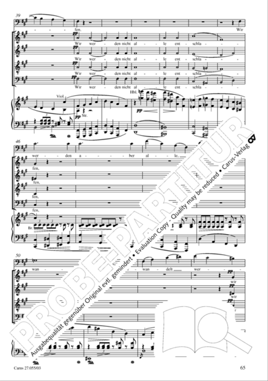 Ein Deutsches Requiem (German Requiem) 4-Part scores gallery preview page 68