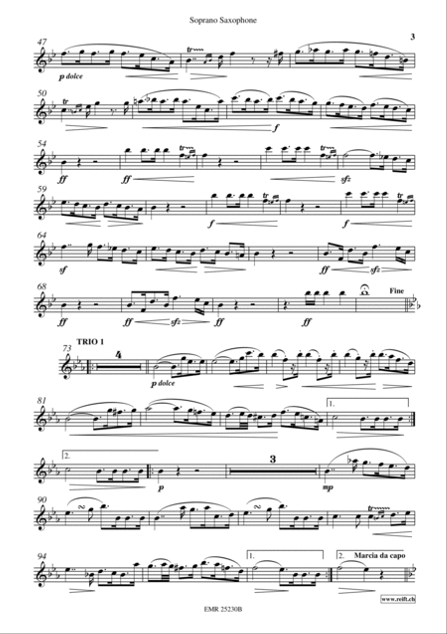 2 Marches Soprano Saxophone scores gallery preview page 4