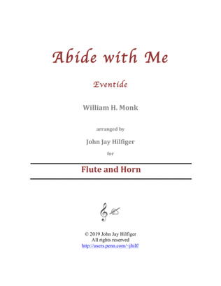 Book cover for Abide with Me for Flute and Horn