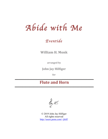 Abide with Me for Flute and Horn image number null