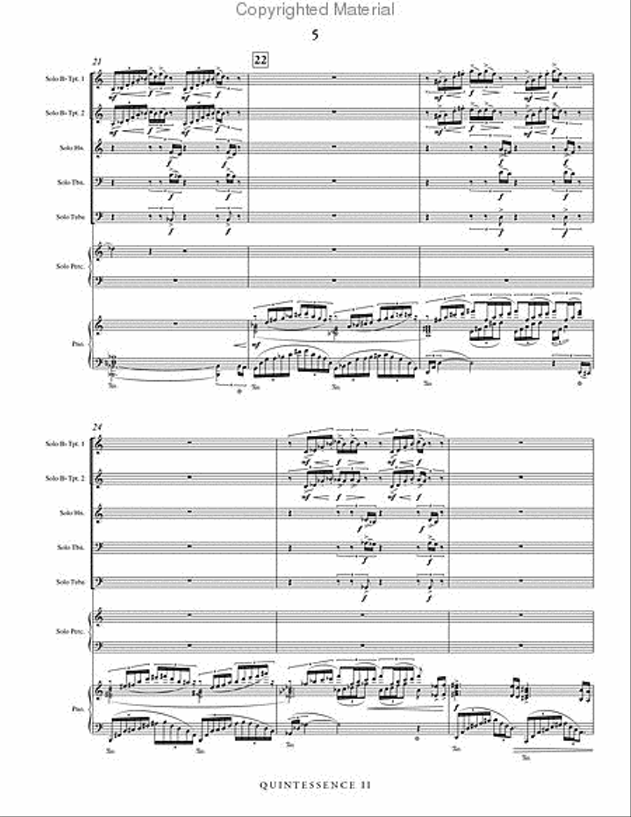 Quintessence II (piano reduction) Horn scores gallery preview page 6