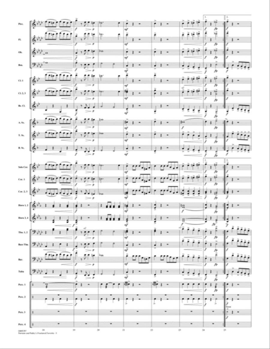 Barnum and Bailey's Fractured Favorite - Conductor Score (Full Score) Concert Band scores gallery preview page 5