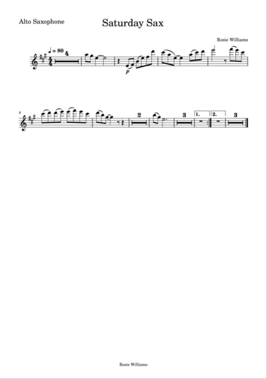 Saturday Sax Jazz Ensemble scores gallery preview page 4