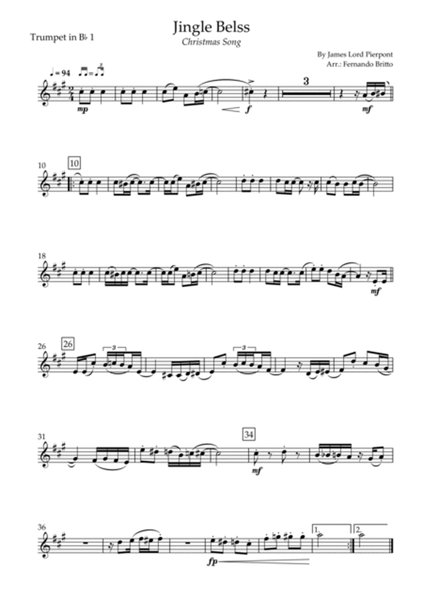 Jingle Bells - Jazz Version (Christmas Song) for Brass Quartet image number null