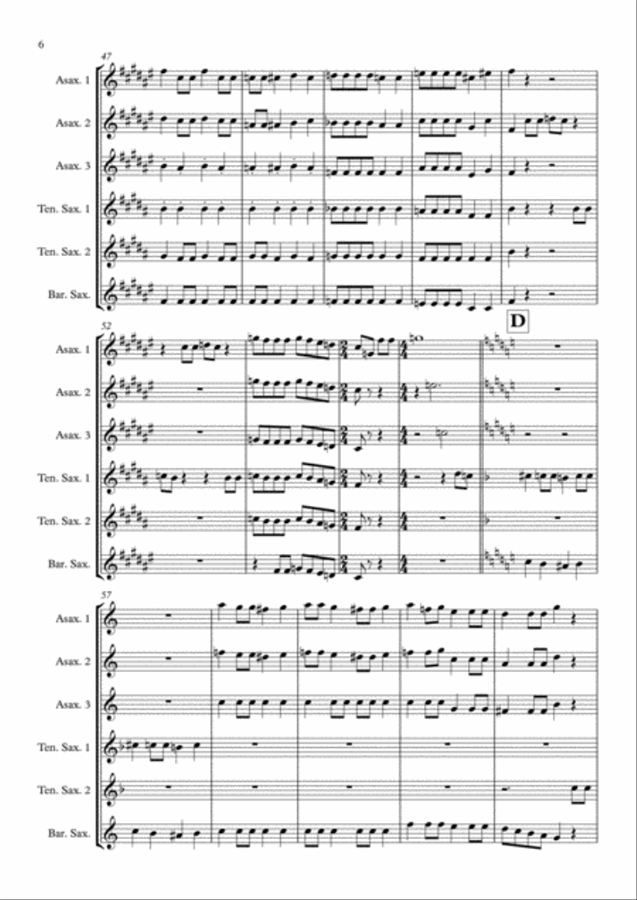 Bohemian Rhapsody Woodwind Quintet scores gallery preview page 6