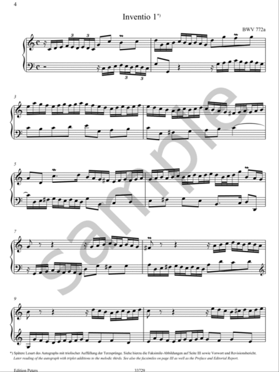 Inventions and Sinfonias BWV 772-801 for Piano Piano scores gallery preview page 8