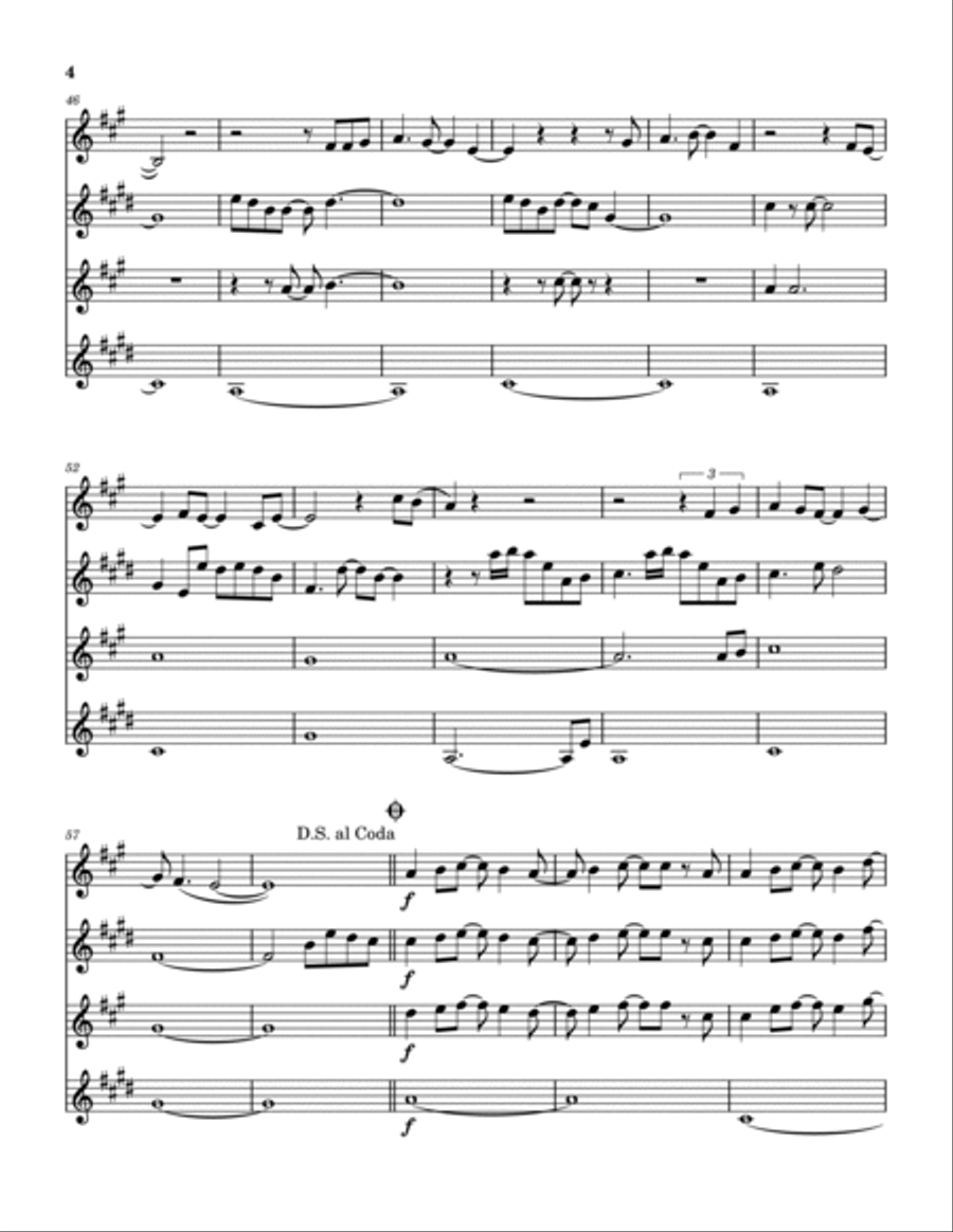 Send Her My Love Saxophone Quartet scores gallery preview page 5