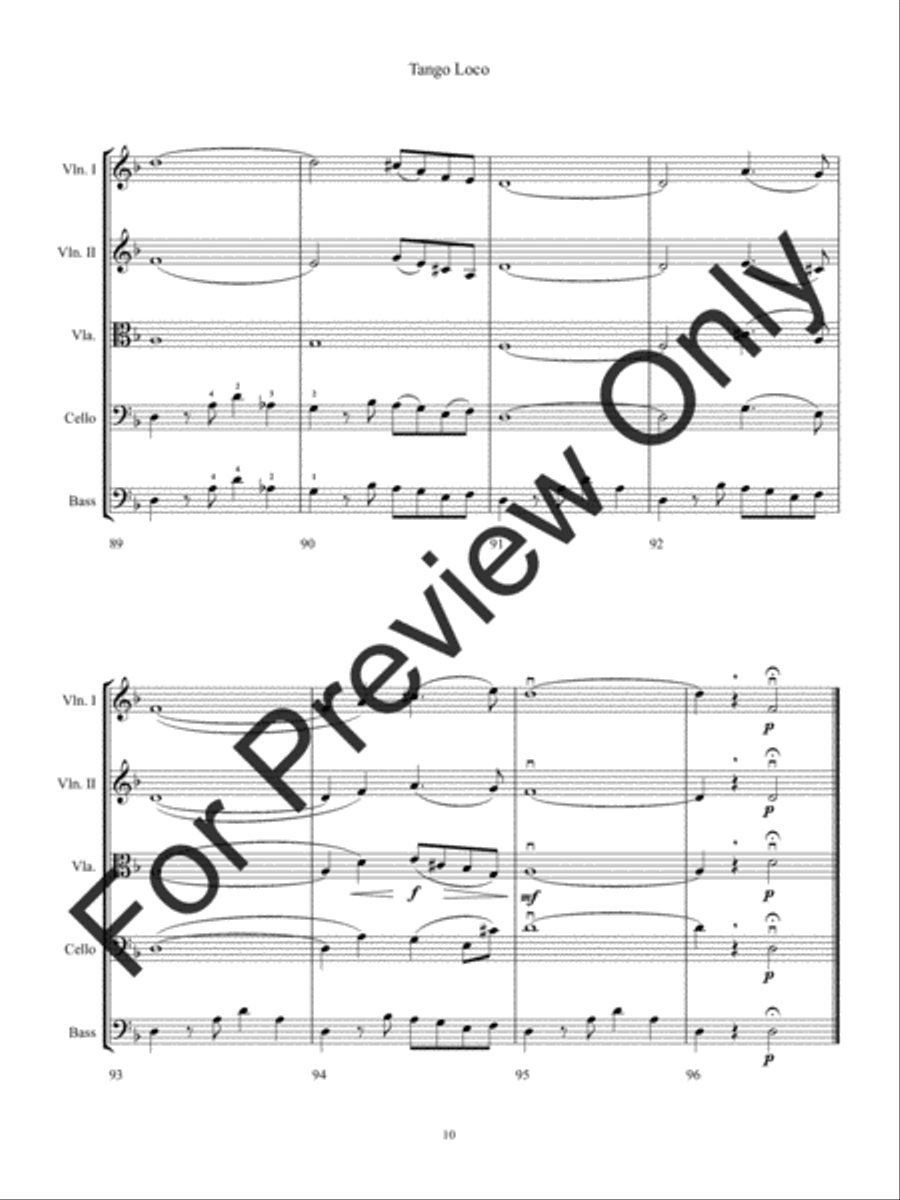 Tango Loco String Orchestra scores gallery preview page 13