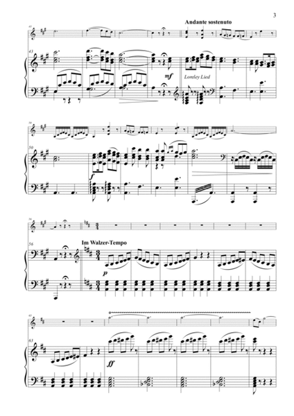 Am schönen Rhein gedenk ich dein, Waltz for Violin and Piano, Op. 83 image number null