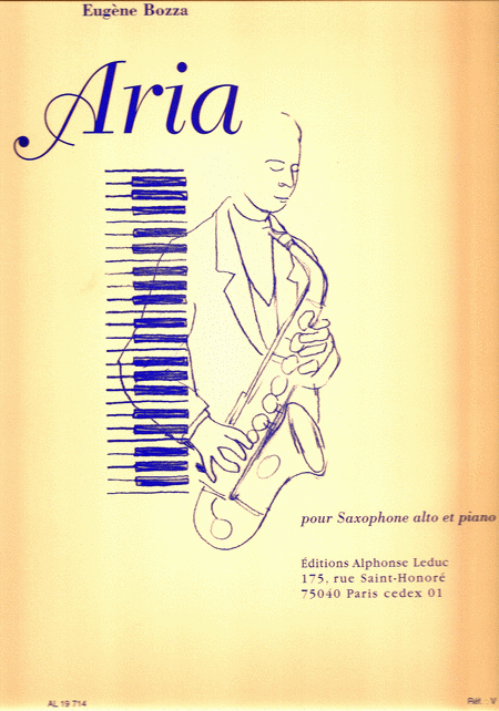 Eugene Bozza: Aria pour Saxophone alto et piano (Aria for Alto Saxophone and Piano)