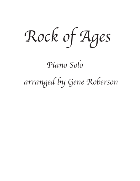 Rock of Ages Piano Solo image number null