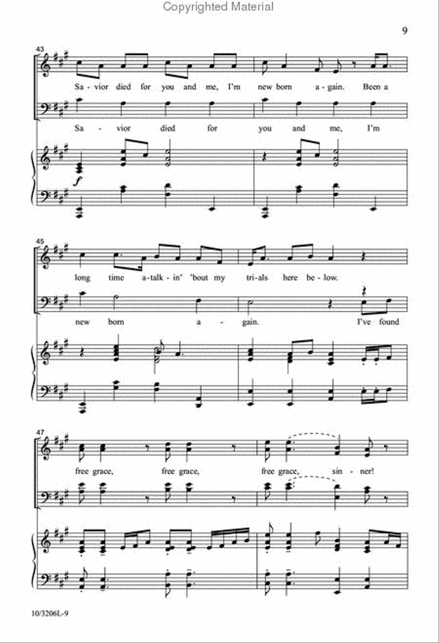 New Born Again 4-Part scores gallery preview page 9
