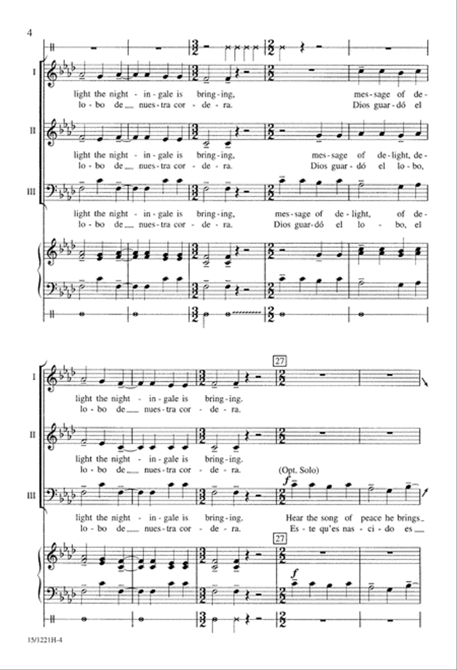 Ríu, Ríu, Chíu 3-Part scores gallery preview page 5