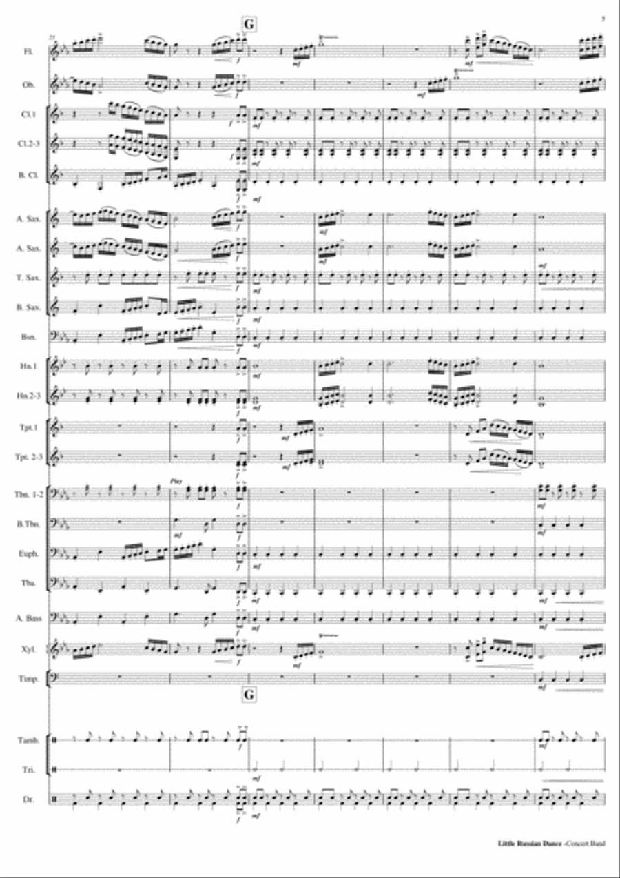 Little Russian Dance - Concert Band Concert Band scores gallery preview page 6