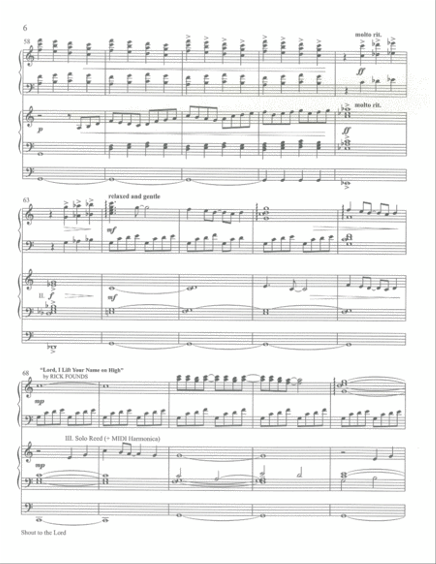 Shout to the Lord Organ scores gallery preview page 7