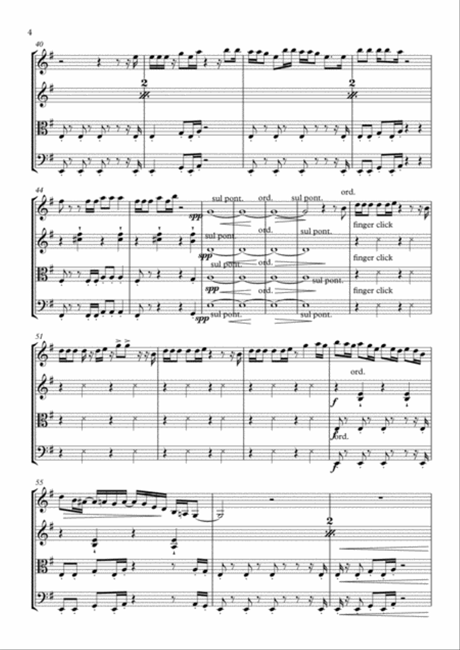 Another One Bites The Dust Another One Bites The Dust String Quartet scores gallery preview page 5