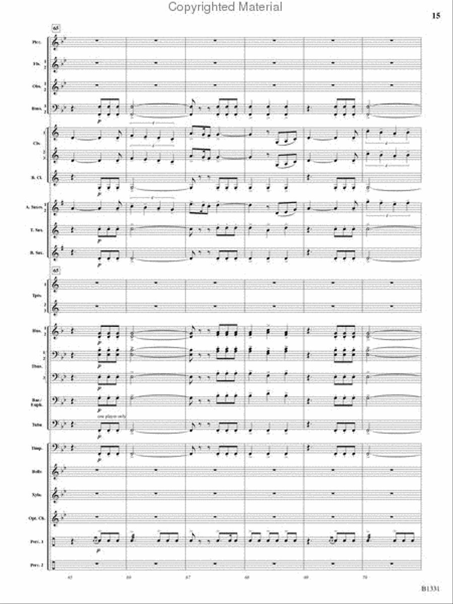 March Jubiloso Concert Band scores gallery preview page 14