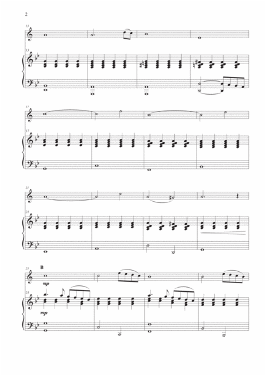 Ave Maria by Caccini-Vavilov for Trumpet and Piano Trumpet Solo scores gallery preview page 3